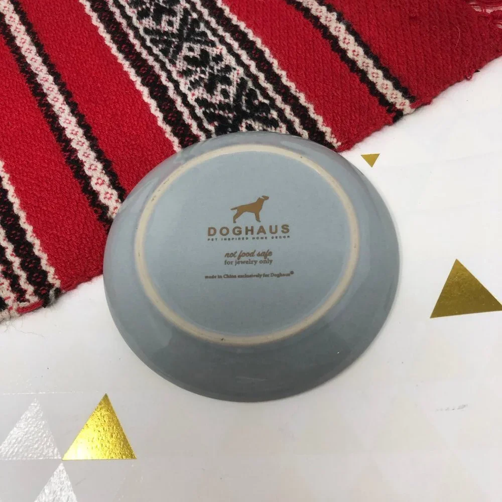 Doghaus Ceramic Gold Dog Bone Jewelry Dish